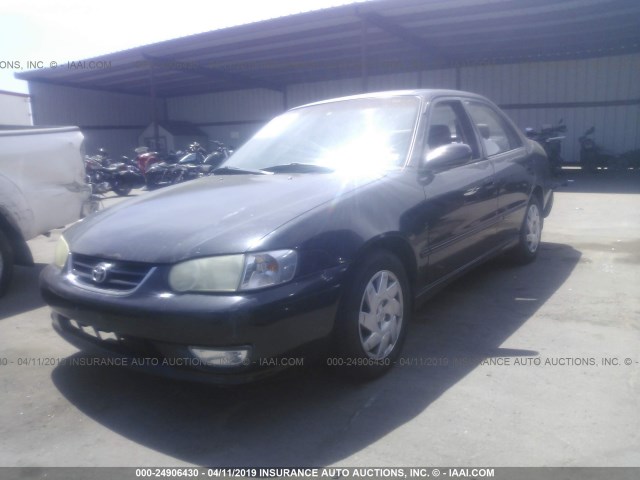 1NXBR12E61Z510291 - 2001 TOYOTA COROLLA CE/LE/S BLACK photo 2