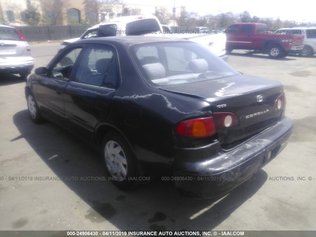 1NXBR12E61Z510291 - 2001 TOYOTA COROLLA CE/LE/S BLACK photo 3