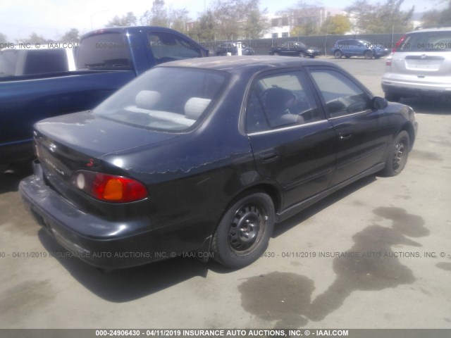 1NXBR12E61Z510291 - 2001 TOYOTA COROLLA CE/LE/S BLACK photo 4