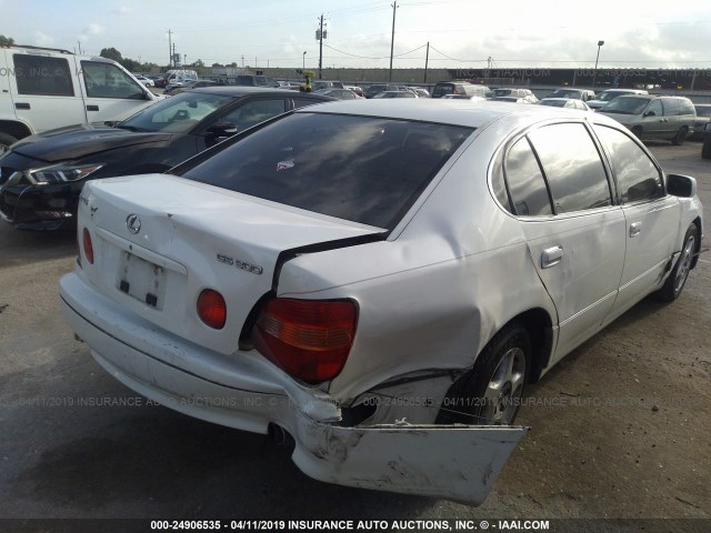 JT8BD68S8X0062048 - 1999 LEXUS GS 300 WHITE photo 4