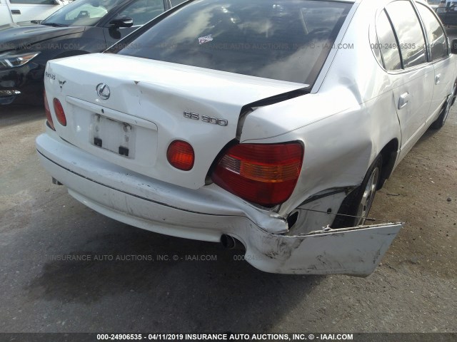 JT8BD68S8X0062048 - 1999 LEXUS GS 300 WHITE photo 6