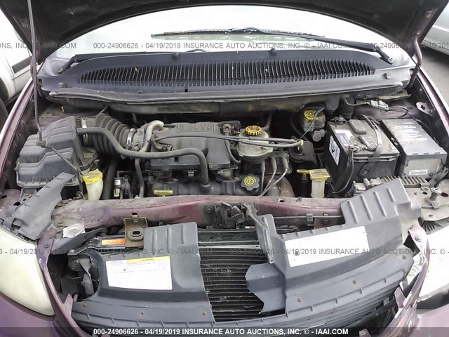 2C4GP44372R537561 - 2002 CHRYSLER TOWN & COUNTRY LX BURGUNDY photo 10