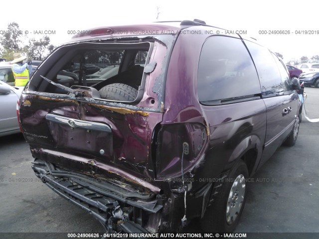 2C4GP44372R537561 - 2002 CHRYSLER TOWN & COUNTRY LX BURGUNDY photo 4