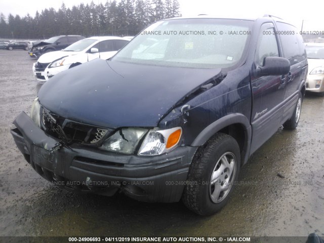 1GMDU03EX4D124235 - 2004 PONTIAC MONTANA BLUE photo 2