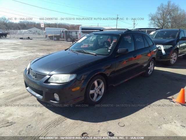 JM1BJ245621460736 - 2002 MAZDA PROTEGE PR5 BLACK photo 2