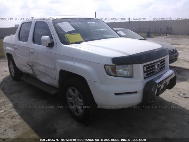 2HJYK16536H540481 - 2006 HONDA RIDGELINE RTL WHITE photo 1