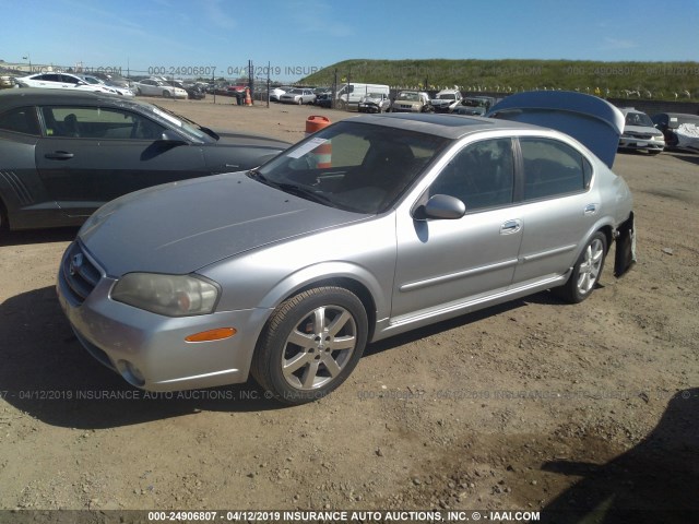 JN1DA31A83T401437 - 2003 NISSAN MAXIMA GLE/SE SILVER photo 2