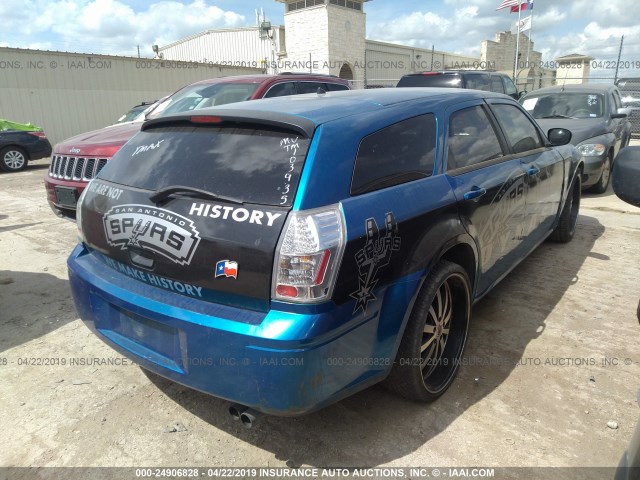 2D4FV47T28H103935 - 2008 DODGE MAGNUM BLUE photo 4