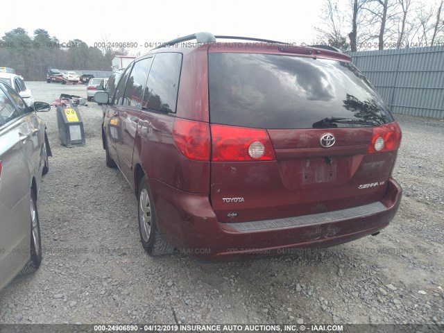 5TDZK23CX7S012361 - 2007 TOYOTA SIENNA CE/LE RED photo 3