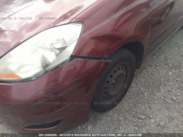 5TDZK23CX7S012361 - 2007 TOYOTA SIENNA CE/LE RED photo 6