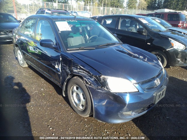 JHMES96645S013392 - 2005 HONDA CIVIC HYBRID Dark Blue photo 1