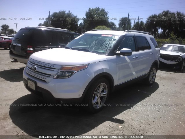 1FMHK7F81BGA45294 - 2011 FORD EXPLORER LIMITED WHITE photo 2