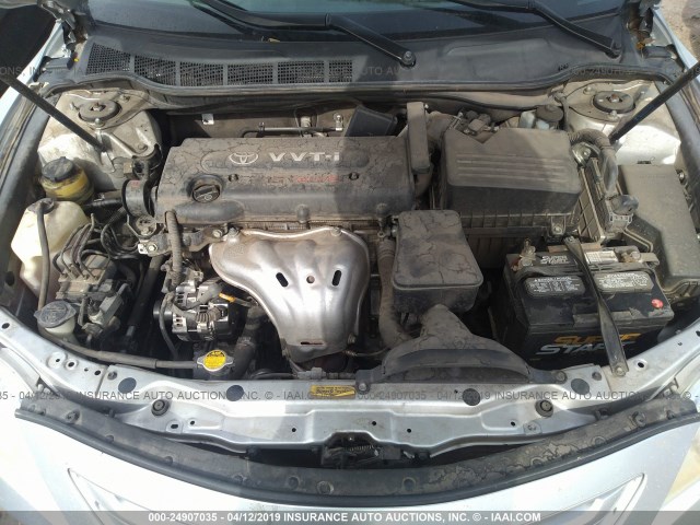 4T1BE46K97U171614 - 2007 TOYOTA CAMRY NEW GENERAT CE/LE/XLE/SE SILVER photo 10