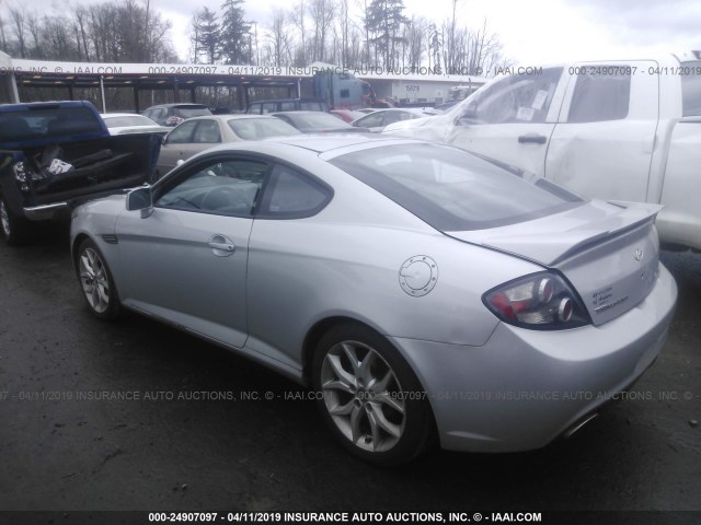 KMHHN66F88U269365 - 2008 HYUNDAI TIBURON GT/SE/GT LIMITED SILVER photo 3