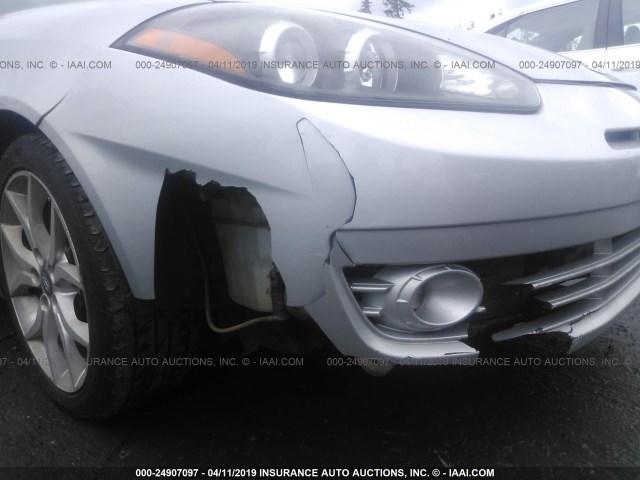 KMHHN66F88U269365 - 2008 HYUNDAI TIBURON GT/SE/GT LIMITED SILVER photo 6