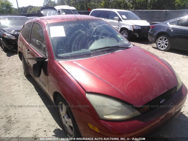 3FAFP31Z63R177571 - 2003 FORD FOCUS ZX3 RED photo 1