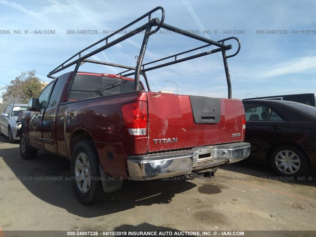 1N6AA06A24N524497 - 2004 NISSAN TITAN XE/SE/LE BURGUNDY photo 3