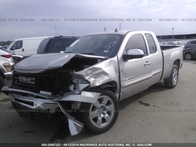 2GTEC290591127274 - 2009 GMC SIERRA C1500 SLE SILVER photo 2