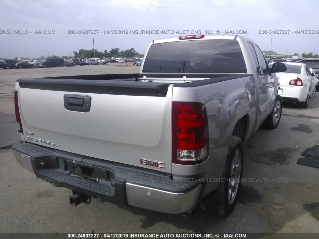 2GTEC290591127274 - 2009 GMC SIERRA C1500 SLE SILVER photo 4