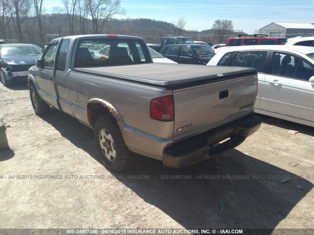 1GCDT19X738253160 - 2003 CHEVROLET S TRUCK S10 TAN photo 3