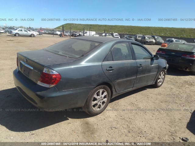 4T1BF30K16U113494 - 2006 TOYOTA CAMRY LE/XLE/SE TURQUOISE photo 4