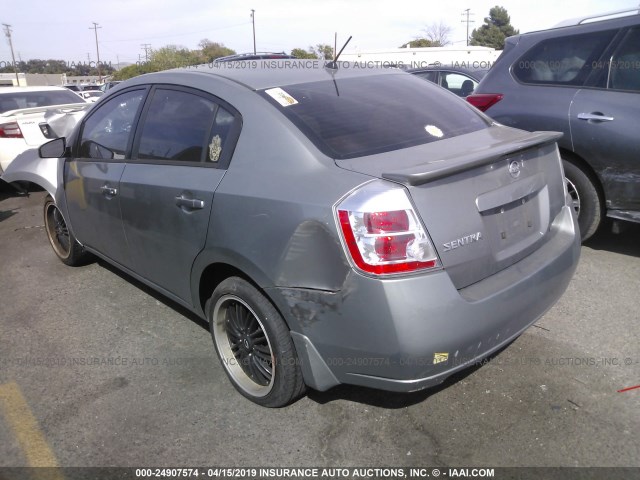 3N1AB61E38L733947 - 2008 NISSAN SENTRA 2.0/2.0S/2.0SL GRAY photo 3