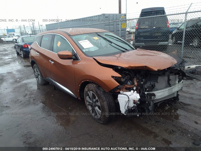 5N1AZ2MH2GN140985 - 2016 NISSAN MURANO S/SL/SV/PLATINUM ORANGE photo 1