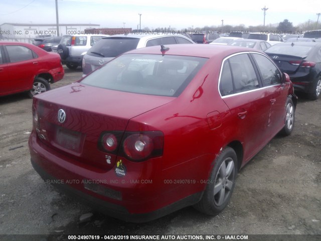 3VWRM71K99M004480 - 2009 VOLKSWAGEN JETTA SE/SEL RED photo 4