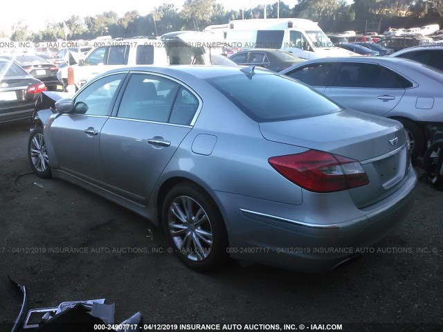 KMHGC4DD9DU250826 - 2013 HYUNDAI GENESIS 3.8L SILVER photo 3