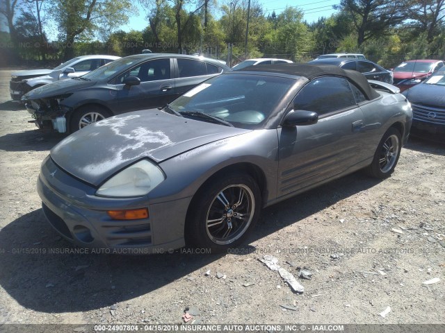 4A3AE45GX3E054283 - 2003 MITSUBISHI ECLIPSE SPYDER GS GRAY photo 2