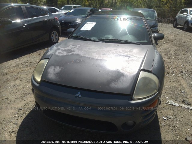 4A3AE45GX3E054283 - 2003 MITSUBISHI ECLIPSE SPYDER GS GRAY photo 6