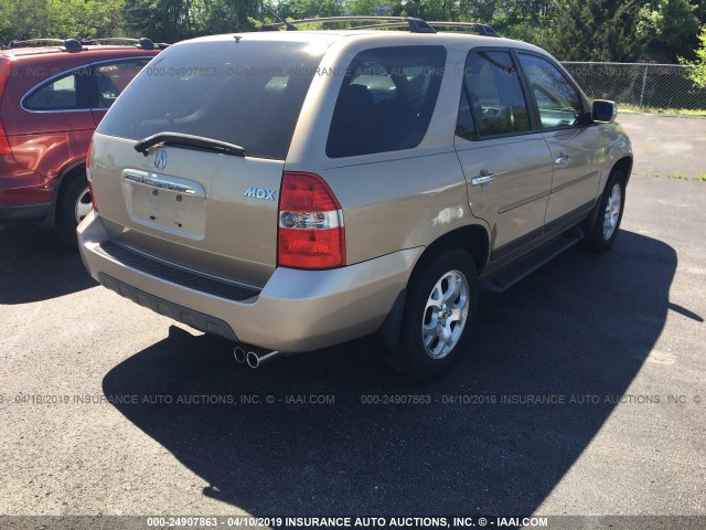 2HNYD18642H517025 - 2002 ACURA MDX TOURING GOLD photo 4