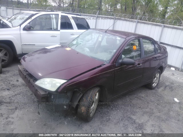 1FAHP34N77W160069 - 2007 FORD FOCUS ZX4/S/SE/SES MAROON photo 2