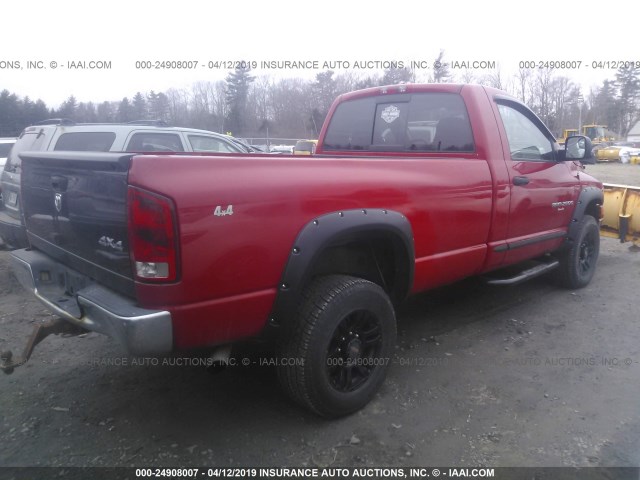 3D7KU26C94G173467 - 2004 DODGE RAM 2500 ST/SLT RED photo 4