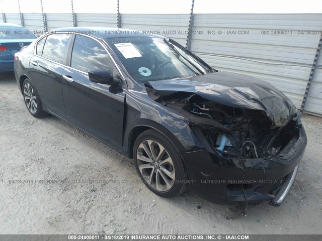 1HGCR2F52DA169262 - 2013 HONDA ACCORD SPORT BLACK photo 1