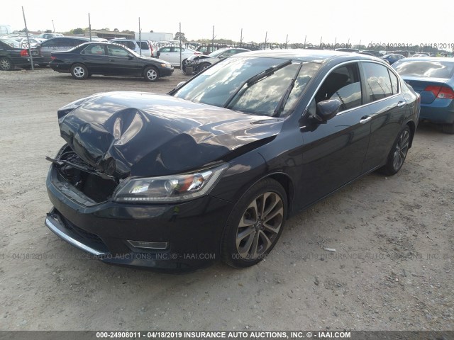 1HGCR2F52DA169262 - 2013 HONDA ACCORD SPORT BLACK photo 2