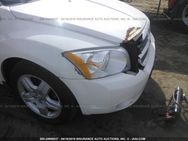 1B3HB48B48D539091 - 2008 DODGE CALIBER SXT WHITE photo 6