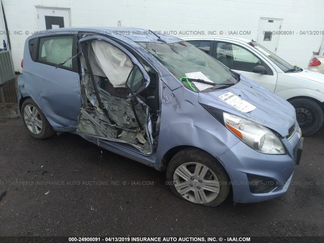 KL8CD6S98EC451353 - 2014 CHEVROLET SPARK 1LT BLUE photo 1