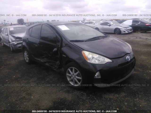 JTDKDTB39D1044312 - 2013 TOYOTA PRIUS C BLACK photo 1