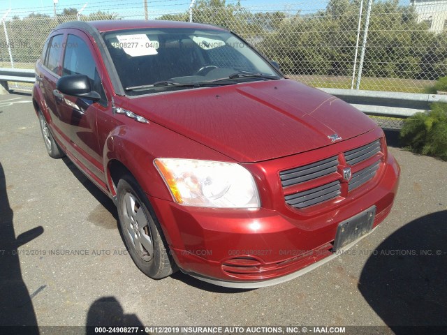 1B3HB28B37D233227 - 2007 DODGE CALIBER RED photo 1