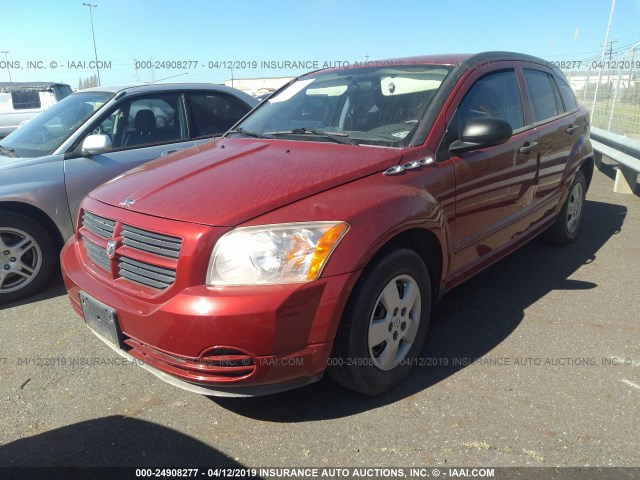 1B3HB28B37D233227 - 2007 DODGE CALIBER RED photo 2