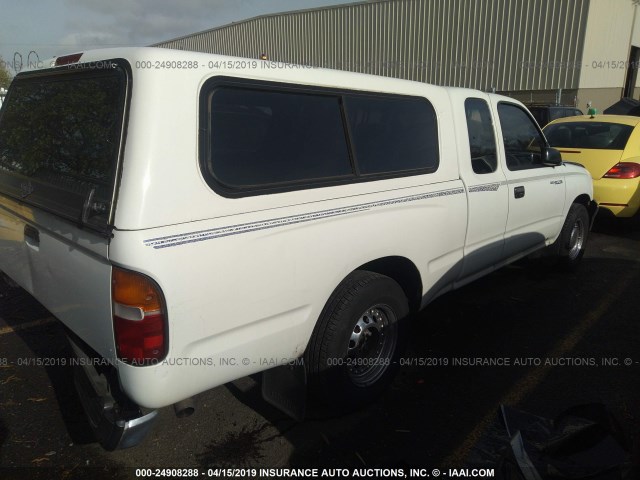 4TAVL52N4TZ119488 - 1996 TOYOTA TACOMA XTRACAB WHITE photo 4