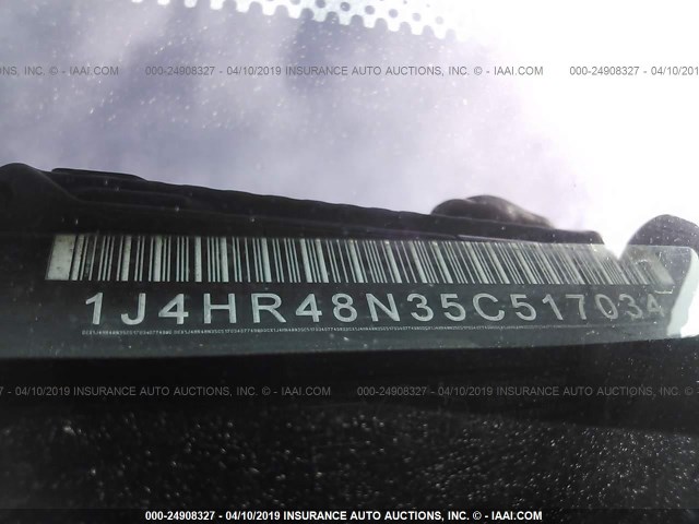 1J4HR48N35C517034 - 2005 JEEP GRAND CHEROKEE LAREDO/COLUMBIA/FREEDOM 白色 照片 9