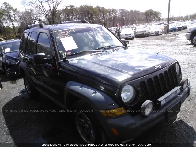 1J4GL38K95W621006 - 2005 JEEP LIBERTY RENEGADE BLACK photo 1