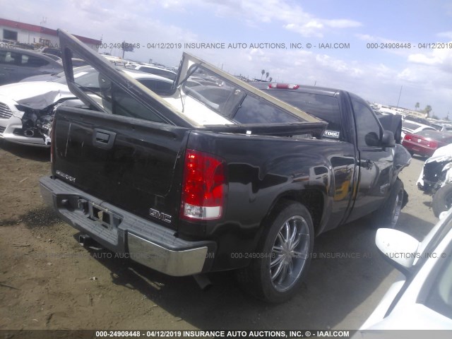 1GTEC14X58Z130955 - 2008 GMC SIERRA C1500 BLACK photo 4