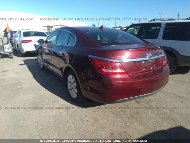 1G4GB5GR5EF257763 - 2014 BUICK LACROSSE BURGUNDY photo 3