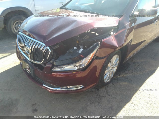 1G4GB5GR5EF257763 - 2014 BUICK LACROSSE BURGUNDY photo 6