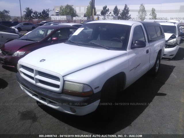 1B7FL26PXWS674252 - 1998 DODGE DAKOTA WHITE photo 2