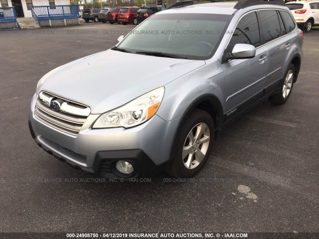 4S4BRCGC2D3278463 - 2013 SUBARU OUTBACK 2.5I PREMIUM BLUE photo 2