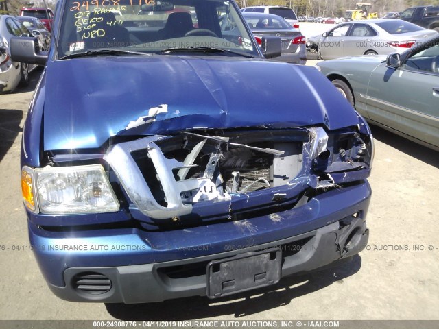 1FTYR10D89PA04920 - 2009 FORD RANGER BLUE photo 6